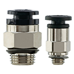 [KAH08-U02] RACCORD ANTISTATIQUE droit : 1/4" M. (filetage UNI), Ø tube Ext. 8 MM
