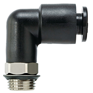 [KAL12-U04] RACCORD ANTISTATIQUE coudé : 1/2" M. (filetage UNI), Ø tube Ext. 12 MM